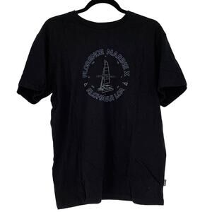 Florence Marine Size Medium Catamaran Organic T-Shirt Black Organic Tee M15-4